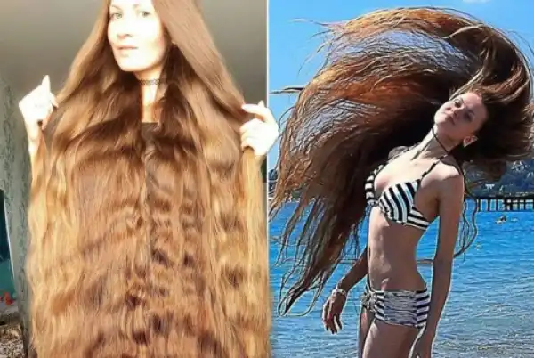 Meet The Lady Who Has Stopped Cutting Her Hair Because Of A Bet She Made 14 Years Ago. Photos